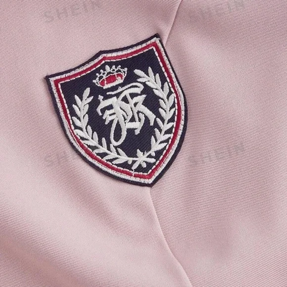 Pink Contrast Trim Retro Preppy Style Women Fall Blazer. NWOT - Picture 4 of 5